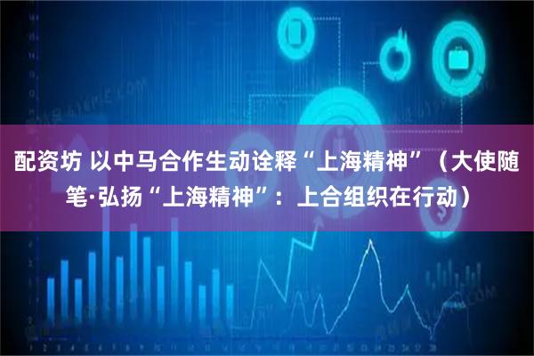 配资坊 以中马合作生动诠释“上海精神”（大使随笔·弘扬“上海精神”：上合组织在行动）