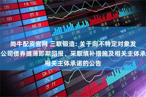尚牛配资官网 三联锻造: 关于向不特定对象发行可转换公司债券摊薄即期回报、采取填补措施及相关主体承诺的公告
