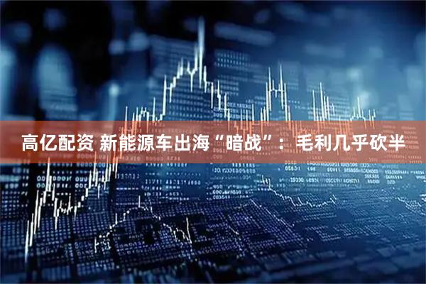 高亿配资 新能源车出海“暗战”：毛利几乎砍半