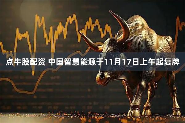 点牛股配资 中国智慧能源于11月17日上午起复牌
